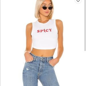 Super down Spicy cropped tank
